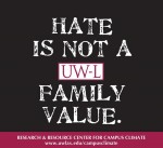 Hate is not a UW-L family value